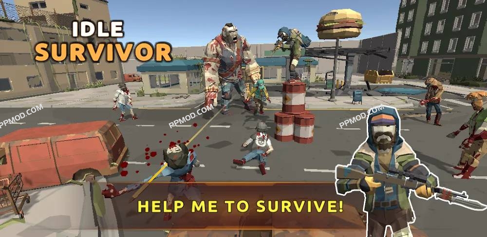 闲置的幸存者-塔防 破解版 Idle Survivor – Tower Defense Ver.0.4.0 MOD APK[无限子弹][上帝模式][去除广告]-PPMOD